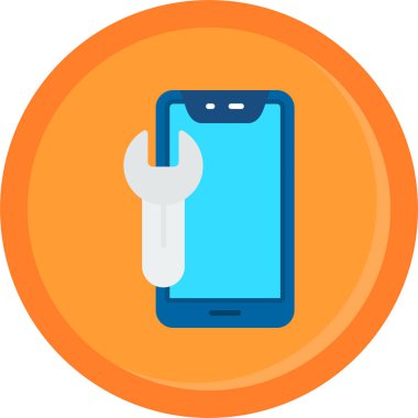 Cep telefonu. Web simgesi basit illüstrasyon