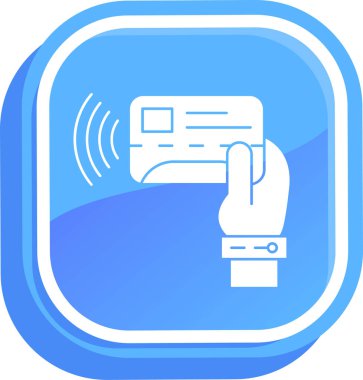 parmak izi tarama simgesi, basit vektör illüstrasyonu