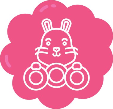 Tavşan Ağı simgesi, vektör illüstrasyonu