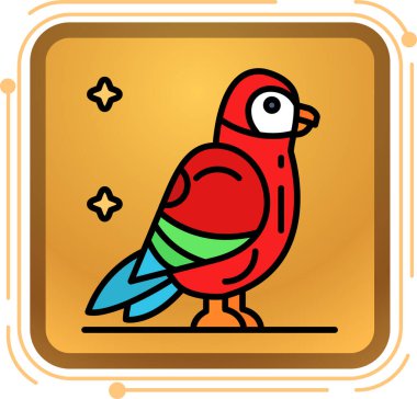 Kanat vektör illüstrasyonlu kuş