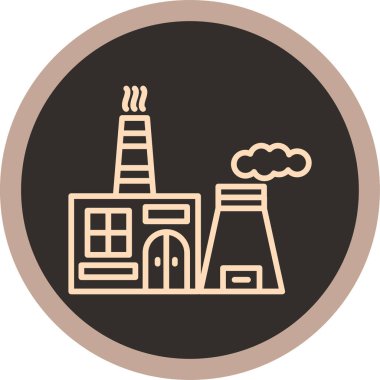 Fabrika simgesi vektör illüstrasyonu