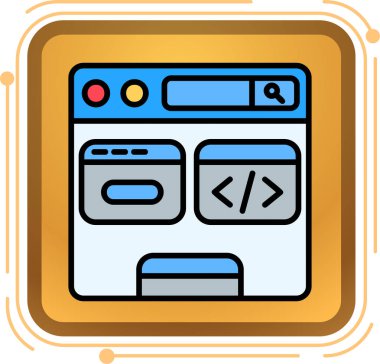 tarayıcı simgesi vektör illüstrasyonu