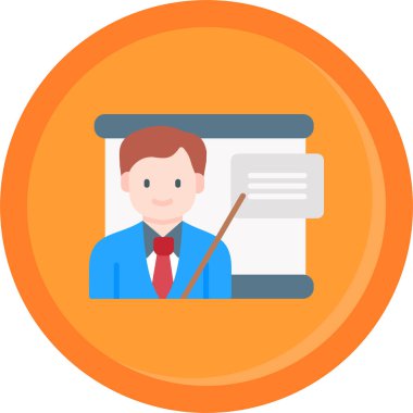 iş düz vektör simgesi