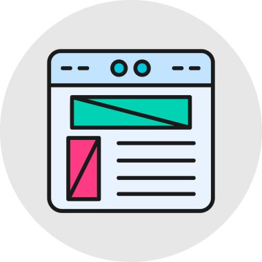 web sitesi renk vektörü simgesi