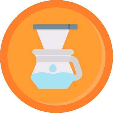 Kahve. Web simgesi basit illüstrasyon