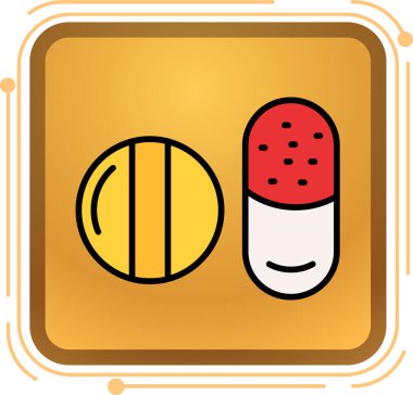 tıbbi hap vektör simgesi