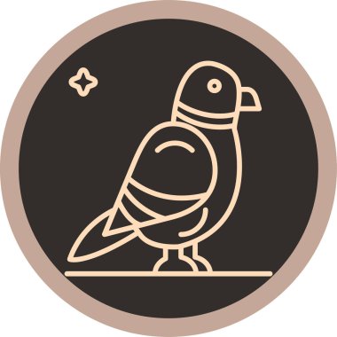 Kuş simgesinin vektör illüstrasyonu