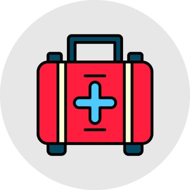 Çanta. Web simgesi basit illüstrasyon