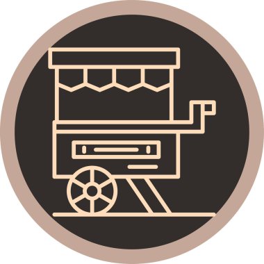 Bir araba simgesinin vektör illüstrasyonu