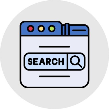 Arama simgesinin vektör illüstrasyonu