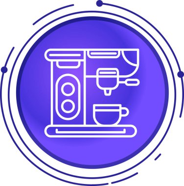 kahve makinesi ikon vektör illüstrasyonu