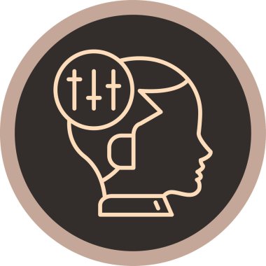 İnsan aklı. Basit illüstrasyon