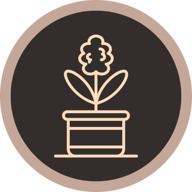 Bitki simgesinin vektör illüstrasyonu