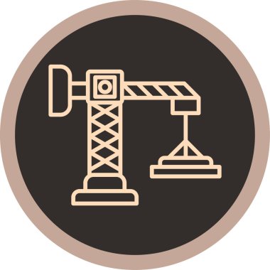 Bir vinç simgesinin vektör illüstrasyonu