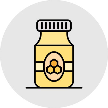 bal kavanozu ikon vektör illüstrasyonu