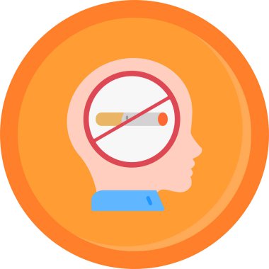 Sigara içiyorum. Web simgesi basit illüstrasyon