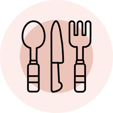 çatal simgesi vektör illüstrasyonu