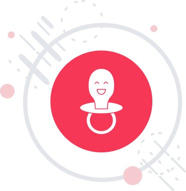 Beyaz çizgi bovling topu simgesi beyaz arkaplanda izole edildi. Spor malzemeleri. Kırmızı daire düğmesi. Vektör