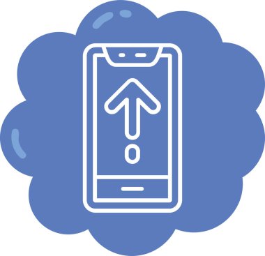 Cep telefonu. Web simgesi basit illüstrasyon