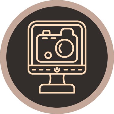 fotoğraf makinesi ikon vektör illüstrasyonu