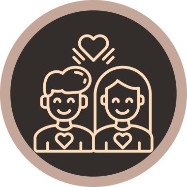 Aşk. Web simgesi basit illüstrasyon