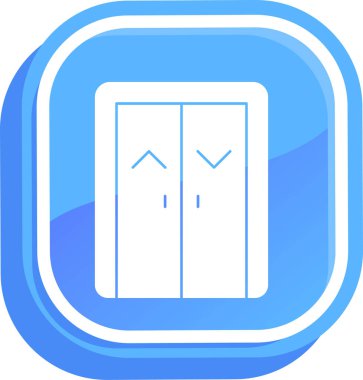 Kapı. Web simgesi basit illüstrasyon