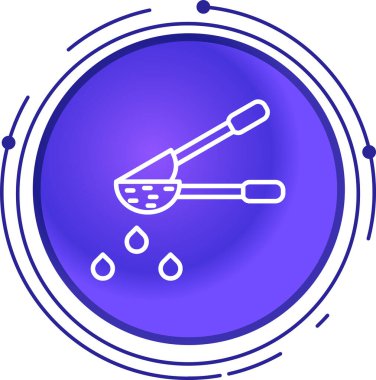 Mavi ve beyaz bir ikonun vektör illüstrasyonu