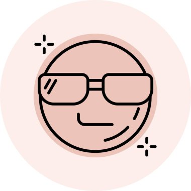 Avatar yüz simgesi, vektör illüstrasyon tasarımı