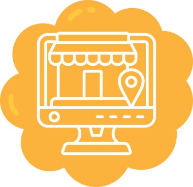 Bir dizüstü bilgisayar simgesinin vektör illüstrasyonu