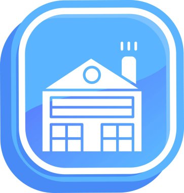 Bina. Web simgesi basit illüstrasyon