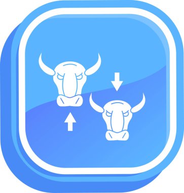 Boğa ikonu, vektör çizimi