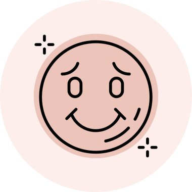 Mutlu ikon vektör illüstrasyonu