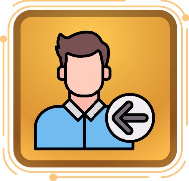 İşadamı ve işaret simgesi. vektör illüstrasyonu