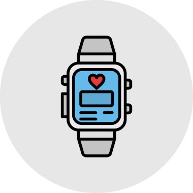 akıllı saat simge vektör illüstrasyonu