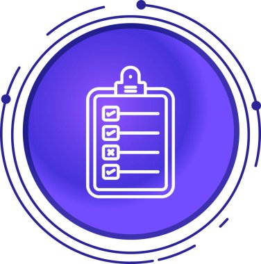 Beyaz arkaplanda izole edilmiş pano simgesi olan beyaz pano. Çember renk düğmesi. vektör illüstrasyonu