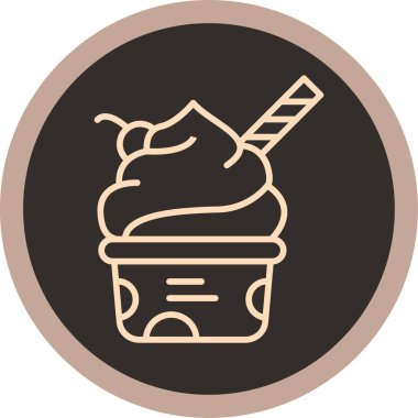 Dondurma modern simgesinin vektör illüstrasyonu