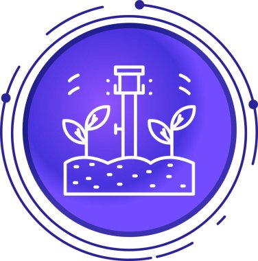 Bir bitki simgesinin vektör illüstrasyonu