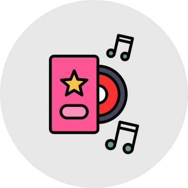 Müzik çalar. Basit tasarım