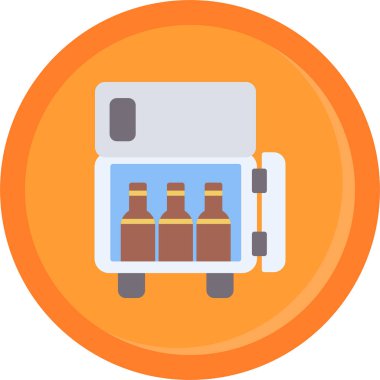 alkollü içecek ikonu düz stil