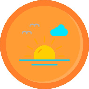 Hava durumu simgesi, vektör illüstrasyonu