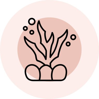 Bitki. Web simgesi basit illüstrasyon