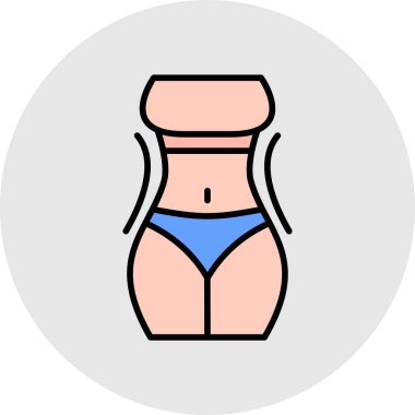 Bikini simge vektör çizim