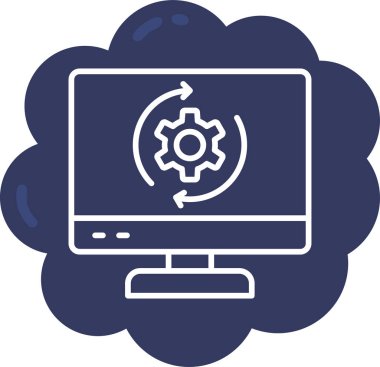 Bilgisayar. Web simgesi basit tasarım