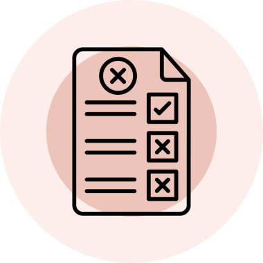 Kontrol listesi vektör simgesi modern basit vektör illüstrasyonu