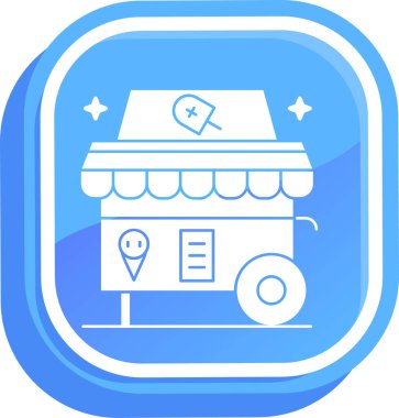 Gıda mağazası simgesinin vektör illüstrasyonu