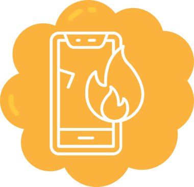 Bir smartphone simge vektör çizim