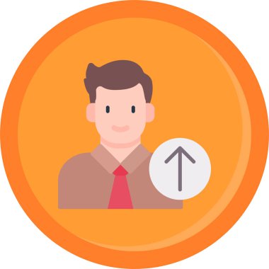 İş adamı. Web simgesi basit illüstrasyon