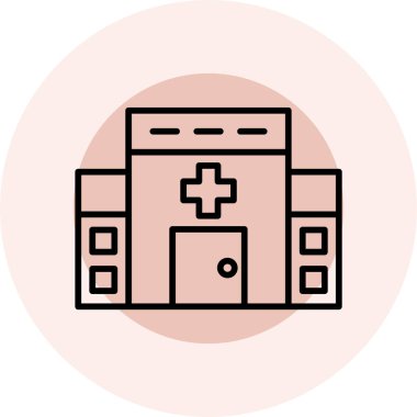 Hastane Simgesi Vektör İllüstrasyonu