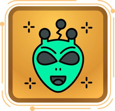 uzaylı simgesi, basit biçim