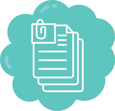 Bir belge simgesinin vektör illüstrasyonu